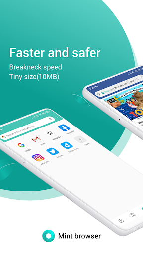 Mint Browser - Video download, Fast, Light, Secure - عکس برنامه موبایلی اندروید