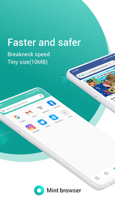 Mint Browser - Video download, Fast, Light, Secure - Image screenshot of android app