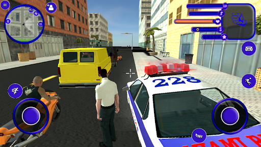 us police crime rope hero gangster city - Gameplay image of android game