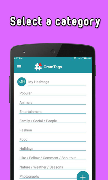Hashtags for Instagram - عکس برنامه موبایلی اندروید
