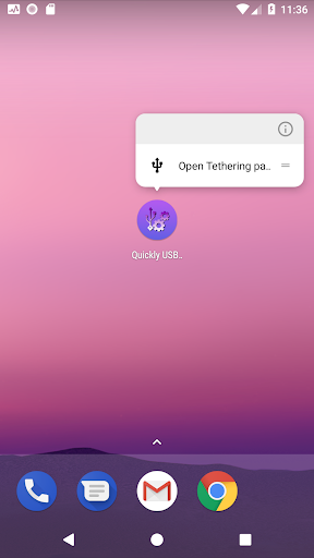 Quickly USB Tethering - Image screenshot of android app