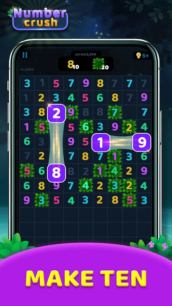 Number Crush: Match Ten Puzzle - Gameplay image of android game