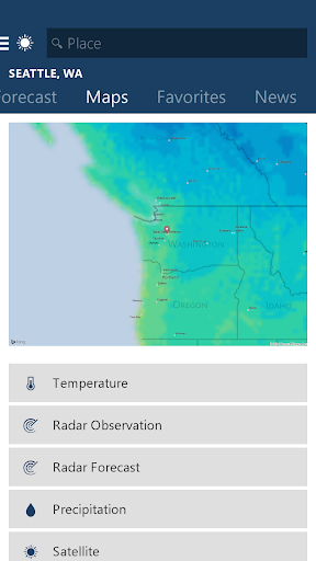 MSN Weather - Forecast & Maps - عکس برنامه موبایلی اندروید