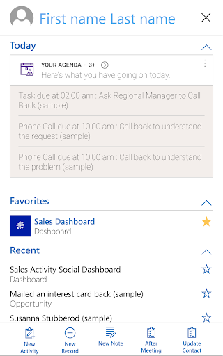 Dynamics 365 for Phones - Image screenshot of android app