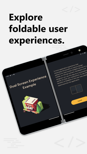 Dual Screen Experience Example - عکس برنامه موبایلی اندروید