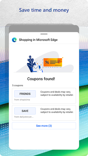Microsoft Edge Beta - Image screenshot of android app