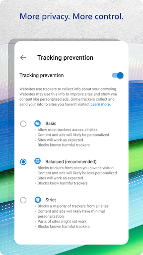 Microsoft Edge Beta - Image screenshot of android app