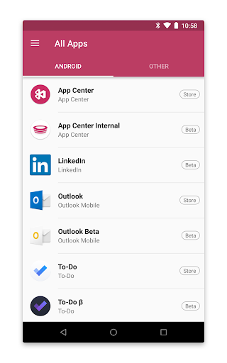 Visual Studio App Center - Image screenshot of android app