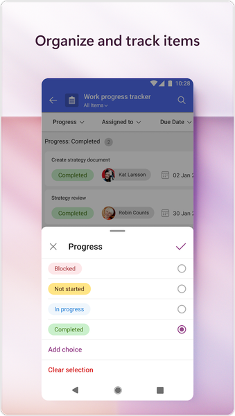 Microsoft Lists - Image screenshot of android app