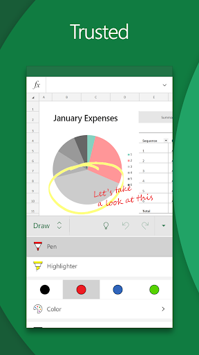 Microsoft Excel: Spreadsheets - Image screenshot of android app