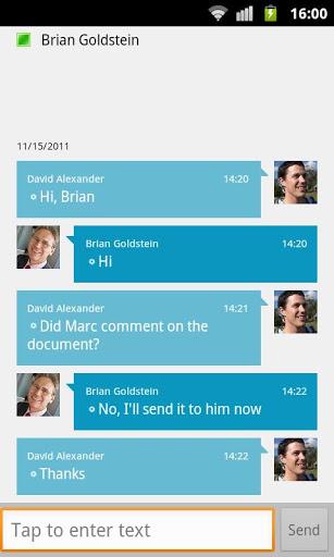 Lync 2010 - Image screenshot of android app