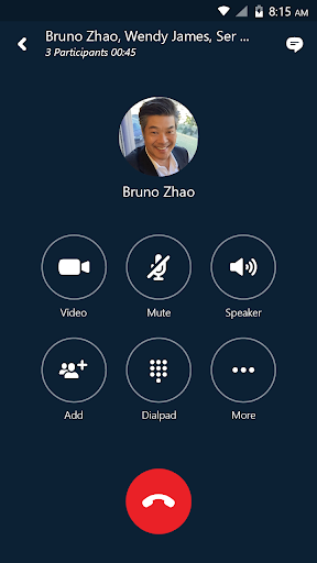 skype call screen shot