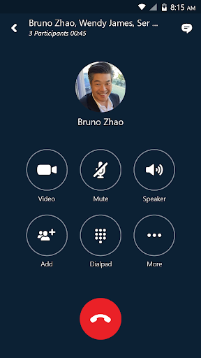 Skype for Business for Android - Image screenshot of android app