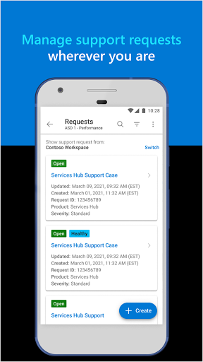Microsoft Services Hub - Image screenshot of android app