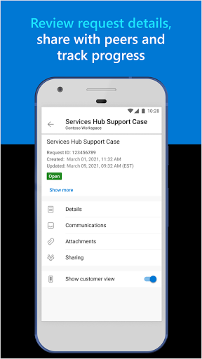 Microsoft Services Hub - Image screenshot of android app