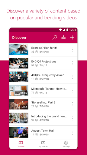 Microsoft Stream: Videos - عکس برنامه موبایلی اندروید
