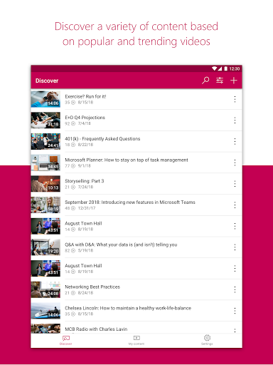 Microsoft Stream: Videos - عکس برنامه موبایلی اندروید