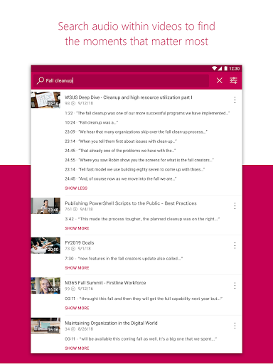 Microsoft Stream: Videos - عکس برنامه موبایلی اندروید