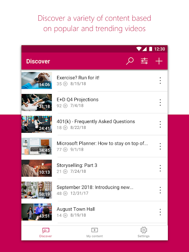 Microsoft Stream: Videos - عکس برنامه موبایلی اندروید
