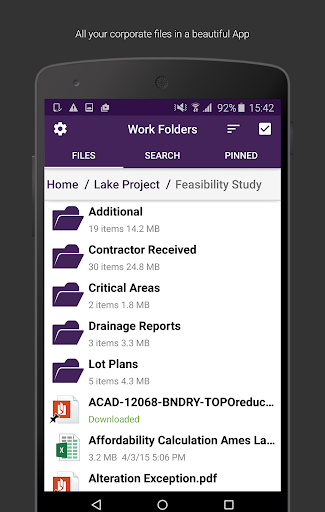 Work Folders - عکس برنامه موبایلی اندروید