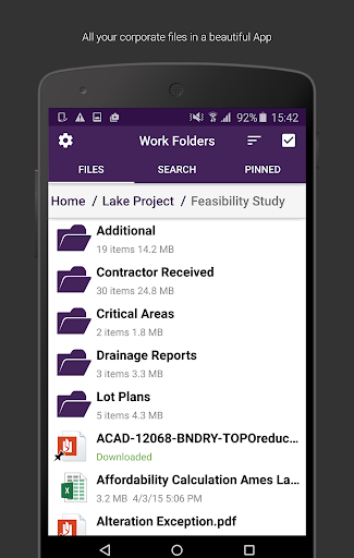 Work Folders - Image screenshot of android app