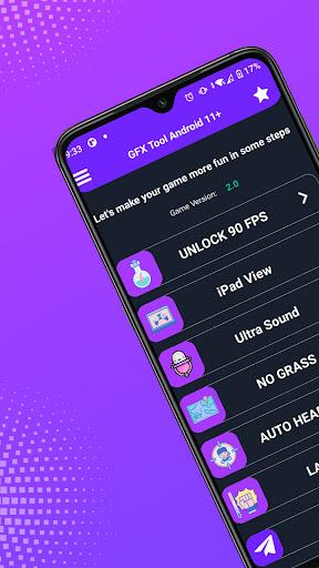 GFX Tool 90 FPS For Android 11 - Image screenshot of android app