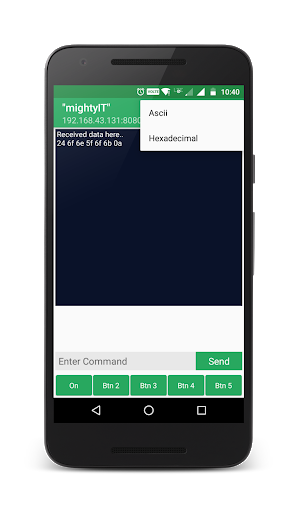 TCP Server - Image screenshot of android app