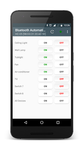 Bluetooth Automation HC-05 - Image screenshot of android app