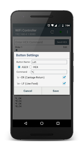 WiFi Controller ESP8266 - Image screenshot of android app