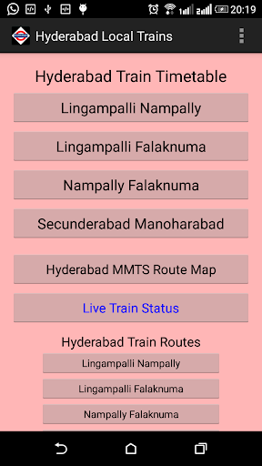 Hyderabad MMTS Train Timetable - عکس برنامه موبایلی اندروید