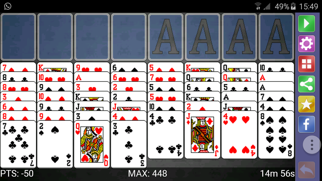 Freecell Solitaire - Gameplay image of android game