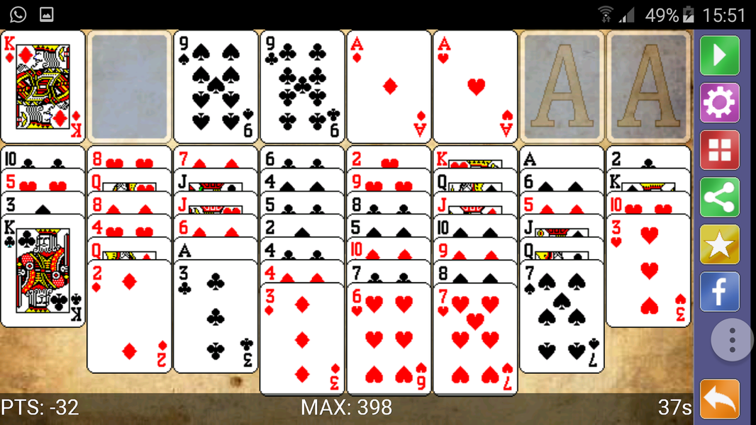 Freecell Solitaire - Gameplay image of android game