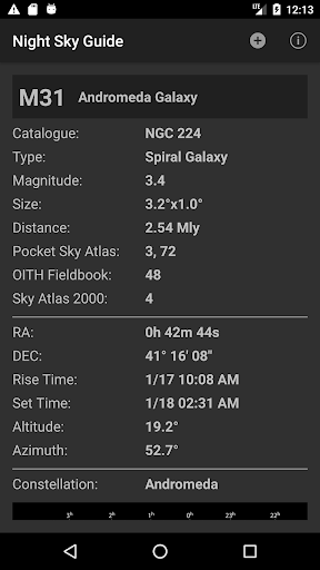 Night Sky Guide - Image screenshot of android app