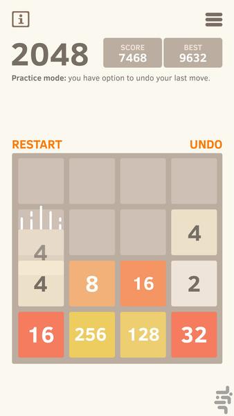 2048 - Gameplay image of android game