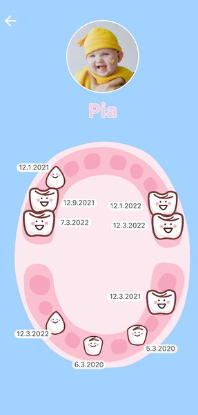 Deciduous teeth - Baby APP - عکس برنامه موبایلی اندروید