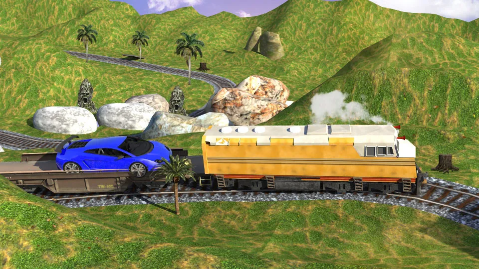 Cargo Transport Train Car Game - Gameplay image of android game