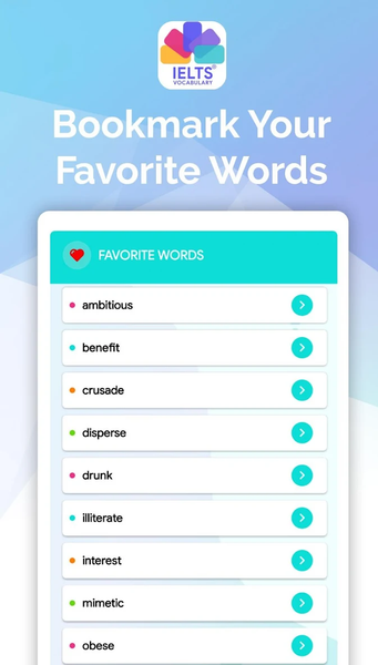 IELTS® Vocabulary Flashcards - Image screenshot of android app