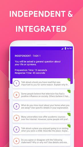 Speaking: TOEFL® Speaking - Image screenshot of android app