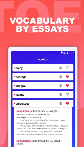 Writing - TOEFL® Essay 2025 - Image screenshot of android app