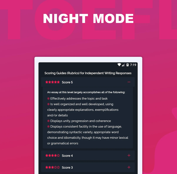Writing - TOEFL® Essay 2025 - Image screenshot of android app