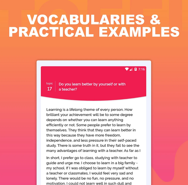 Writing - TOEFL® Essay 2025 - Image screenshot of android app