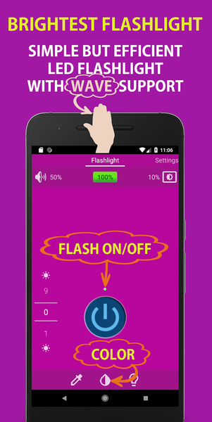 Flashlight by Millenium Apps - عکس برنامه موبایلی اندروید