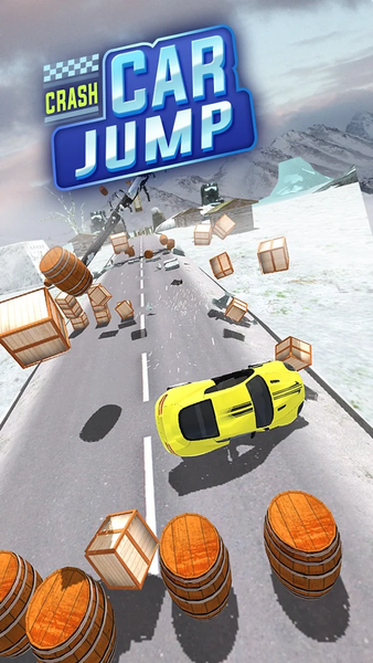 Mega Car Jumping - Slingshot R - Gameplay image of android game