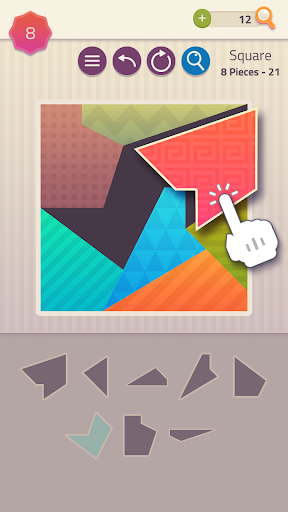 Polygrams - Tangram Puzzles - Gameplay image of android game
