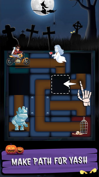 Ghost Hunter : Slide Puzzle - Gameplay image of android game
