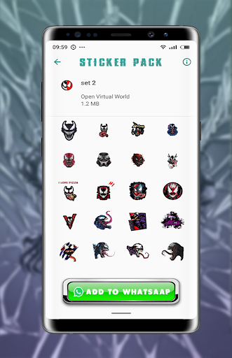 Venom Stickers - Image screenshot of android app