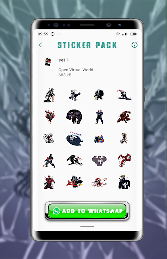Venom Stickers - Image screenshot of android app