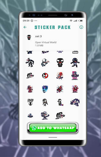 Venom Stickers - Image screenshot of android app