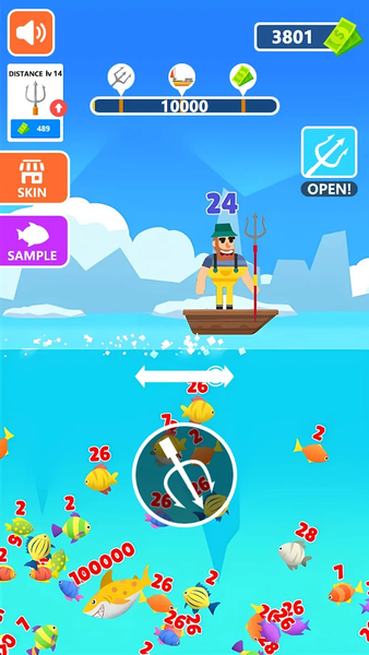 Ocean Brainrot Hunter - Gameplay image of android game
