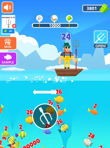 Ocean Brainrot Hunter - Gameplay image of android game